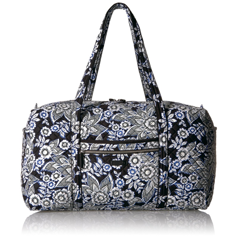 Vera Bradley Women's Signature Cotton Large Travel Duffel Travel Bag, Snow Lotus, One Size