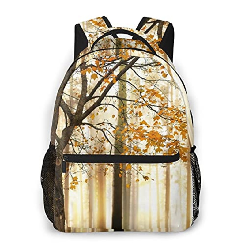 Casual BackpackAutumn Picture Of A Lonely Tre,Adult College Shoulder Travel Bag