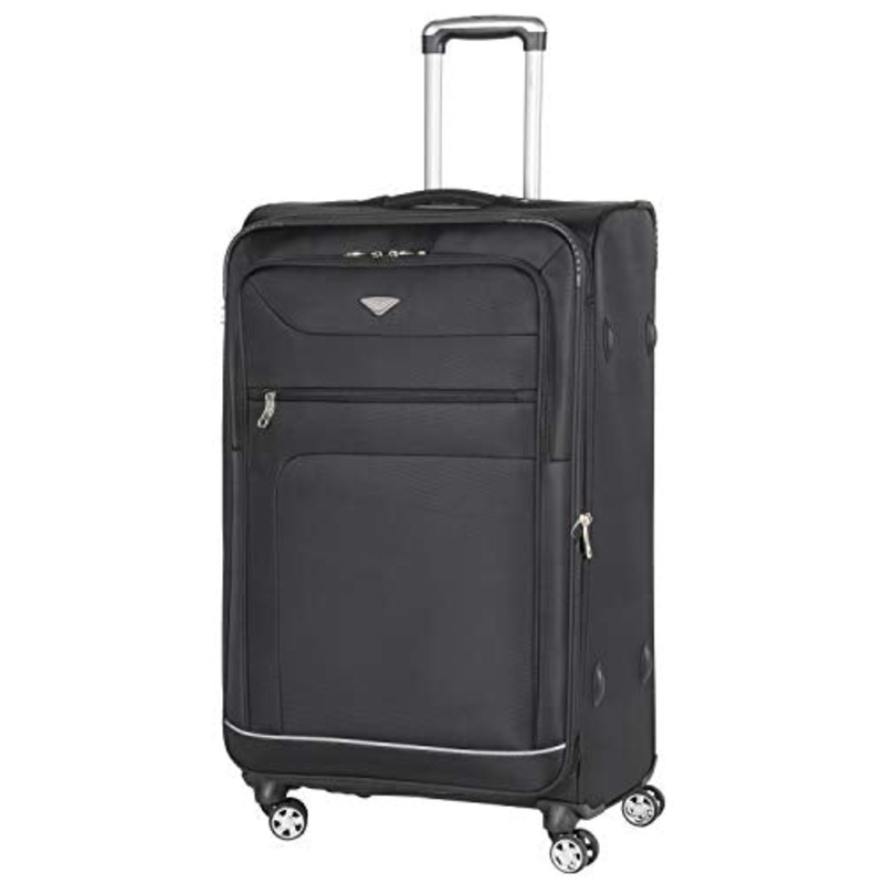 Flight Knight Lightweight 8 Wheel 840D Soft Case Suitcases Maximum Size For Emirates - Large Black FK0034_L