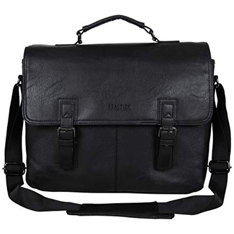 Kenneth Cole Reaction Modern Dilemma Pebbled Faux Leather Laptop & Tablet Business Case Travel Bag, 15 Laptop Portfolio