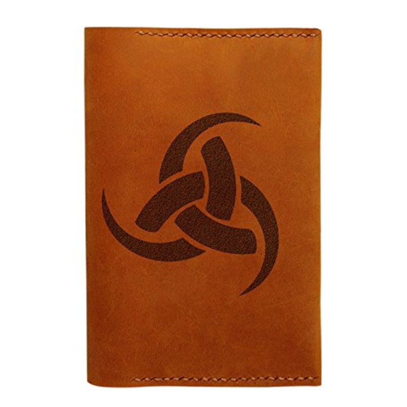 Odin Triple Horn Handmade Genuine Leather Passport Holder Case Hlt_01