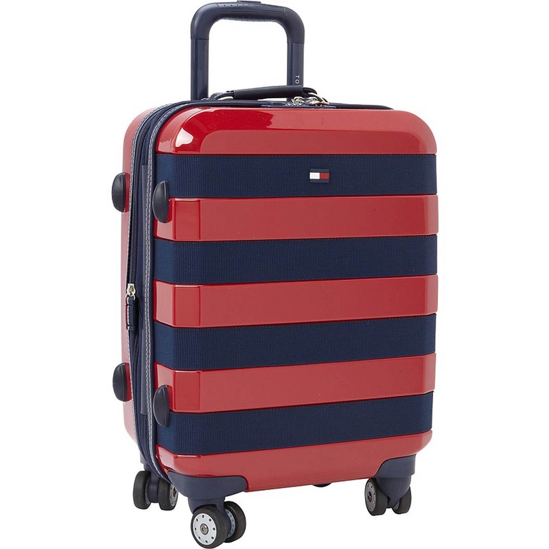 Tommy Hilfiger Rugby Stripe 21In Upright Carry On Spinner
