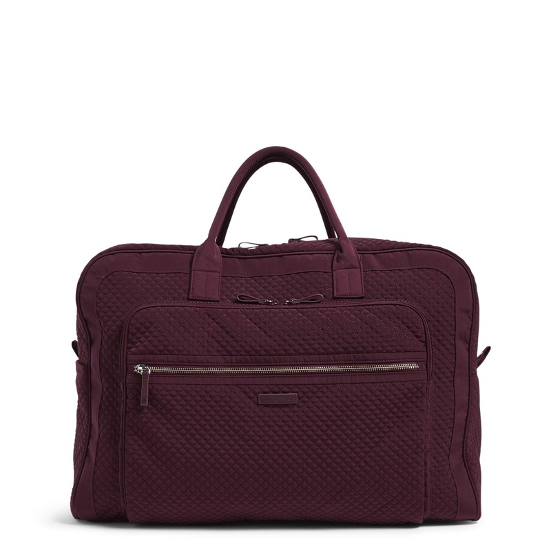Vera Bradley Iconic Grand Weekender Travel Bag, Microfiber, Mulled Wine
