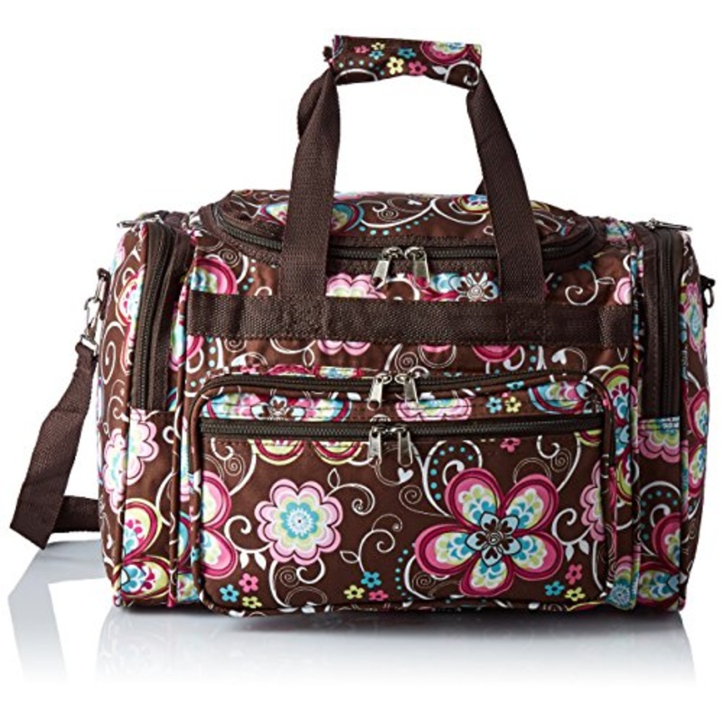 World Traveler Women'S Value Series 16-Inch Carry Duffel Bag, Brown Daisy, One Size