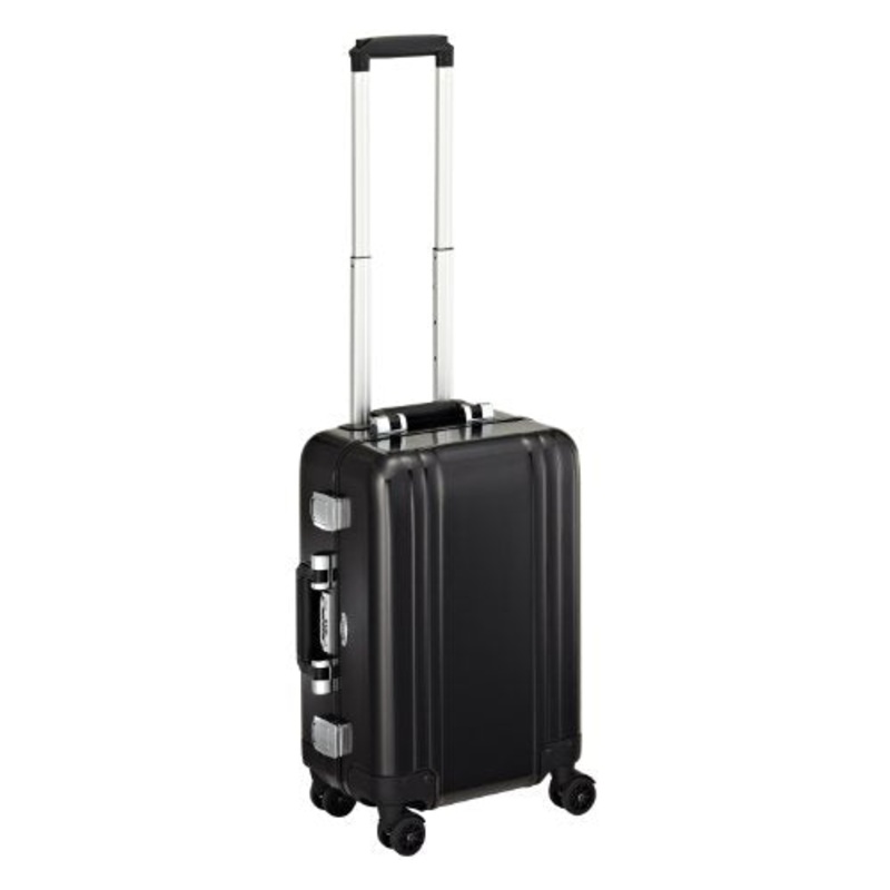 Zero Halliburton Classic Aluminum Carry On 4 Wheel Spinner Travel Case, Black, One Size