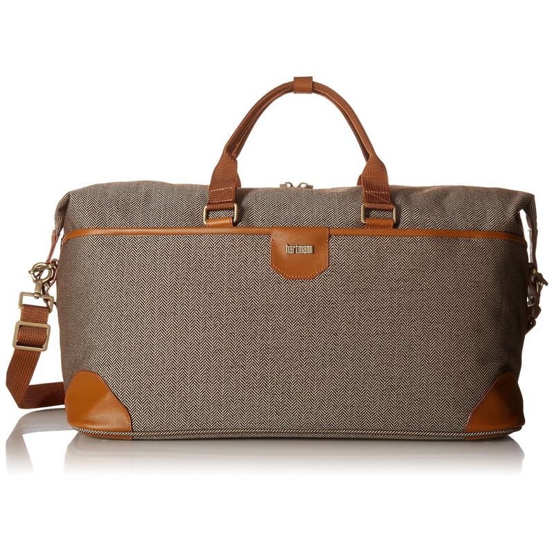 Hartmann Herringbone Luxe Softside Weekend Duffel, Terracotta