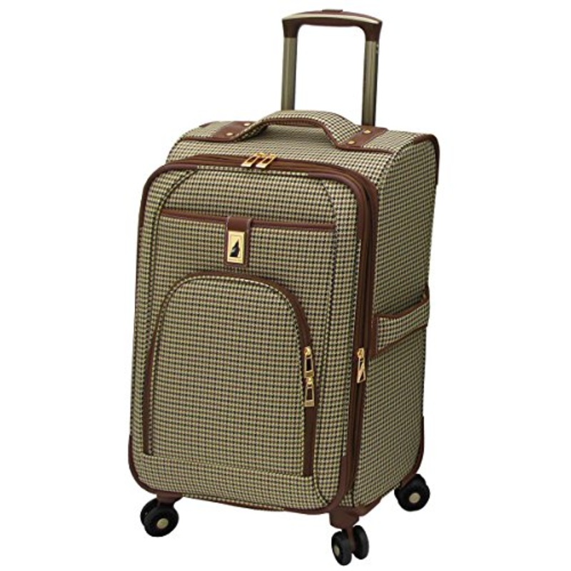 London Fog Cambridge 21 Inch Expandable Carry On, Olive
