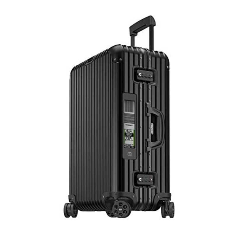 RIMOWA Topas Stealth Alu Premium Collection Suitcase Black 67L Electronic Tag