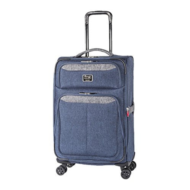 Sammy'S Soft Goods Co. Arthur Expandable 24" Suitcase, Black/Navy
