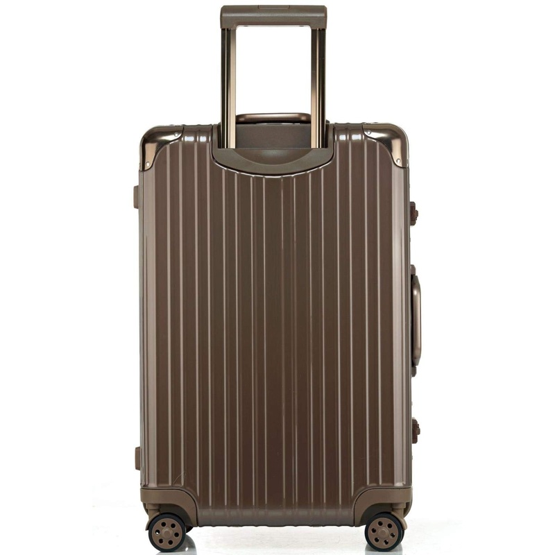 Swivel Wheel Trolley Case, Aluminum Frame Travel Case, Swivel Wheel Trolley Case + Pc Vertical Suitcase, Titanium, 26 inch