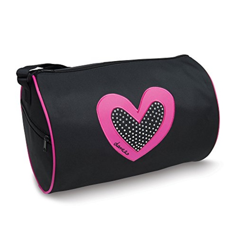 Dancer'S Heart With Rhinestones Black Duffel Bag By Danshuz