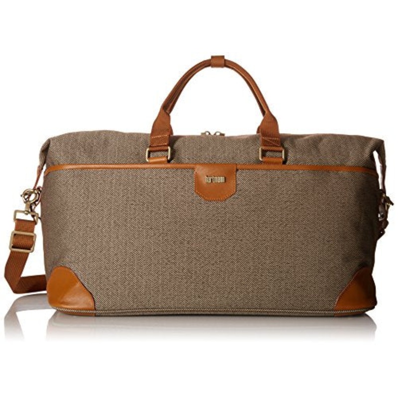 Hartmann Herringbone Luxe Softside Weekend Duffel, Terracotta Herringbone, One Size