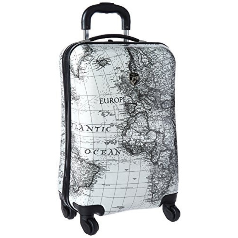 Heys America Unisex Classical World 21" Spinner Black/White Carry On
