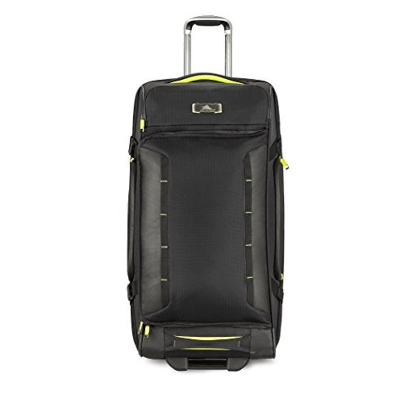 High Sierra At8 Wheeled Upright Duffel Bag, Black/Zest, 32"