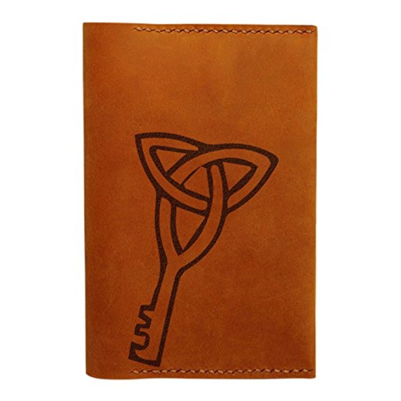 Key Pattern Handmade Genuine Leather Passport Holder Case Hlt_01
