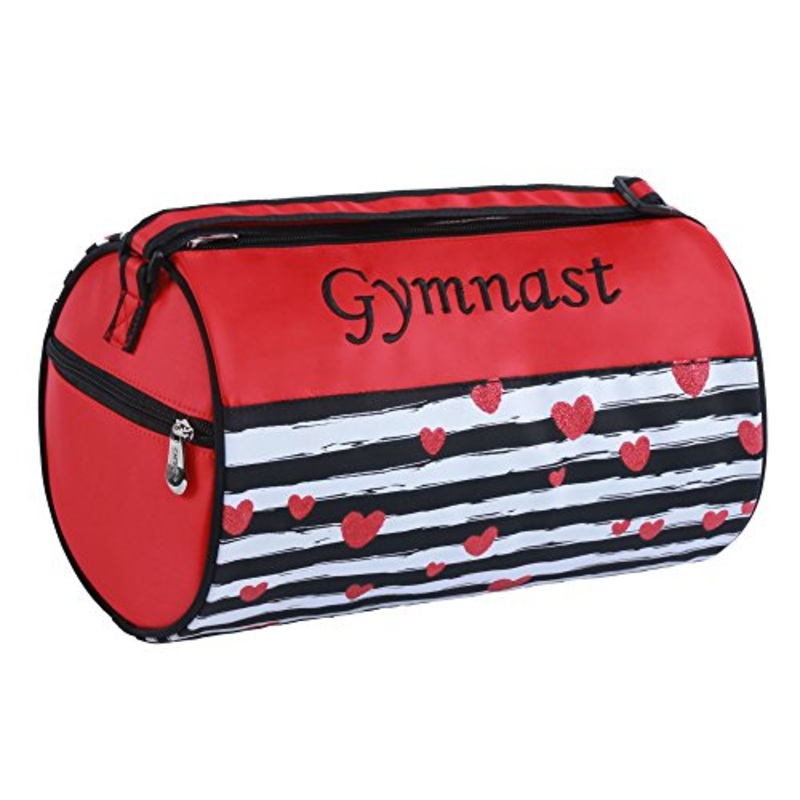 Sassi Designs Love To Dance Gymnast Small Roll Duffel Bag Size: Small 7" X 12"