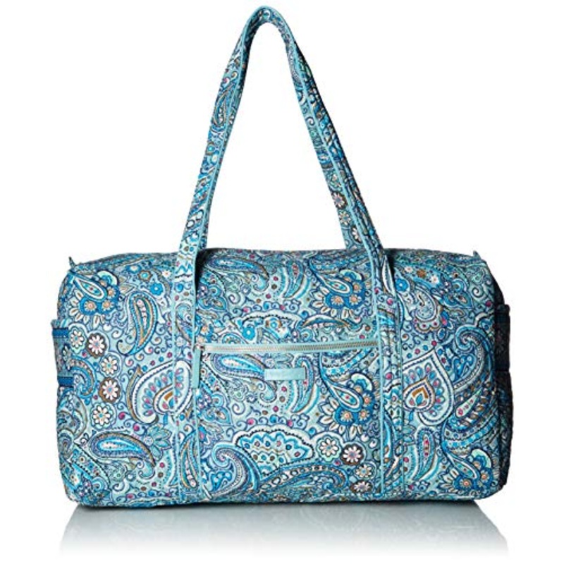 Vera Bradley Womens Iconic Large Travel Duffel, Signature Cotton, Daisy Dot Paisley