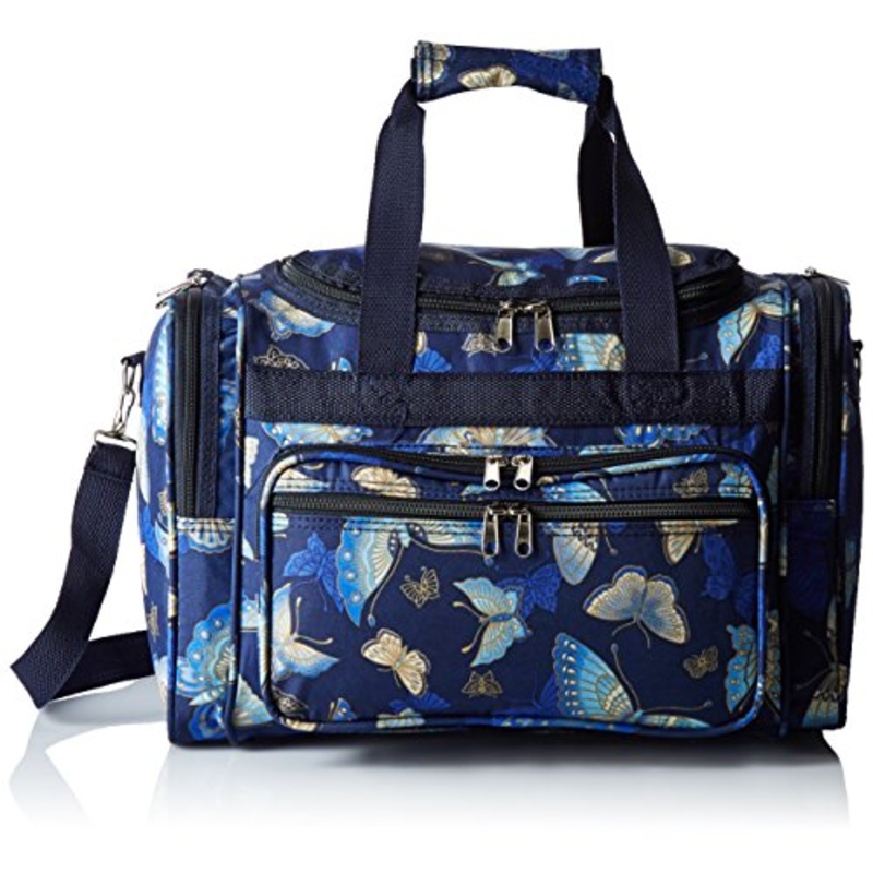 World Traveler Women'S Value Series Blue Moon 16-Inch Duffel Bag, Gold Butterfly, One Size