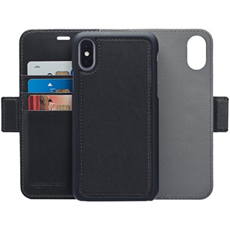 Amazonbasics Iphone X Pu Leather Wallet Detachable Case, Black