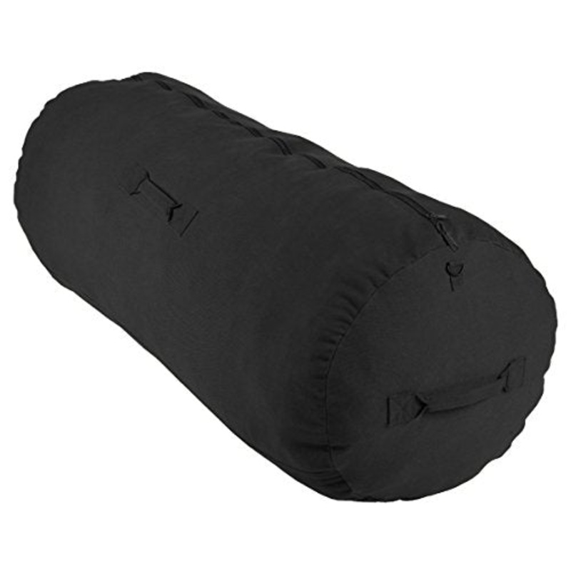 Deluxe Duffel Bag w/Zipper, Black - 42"X15"X15"