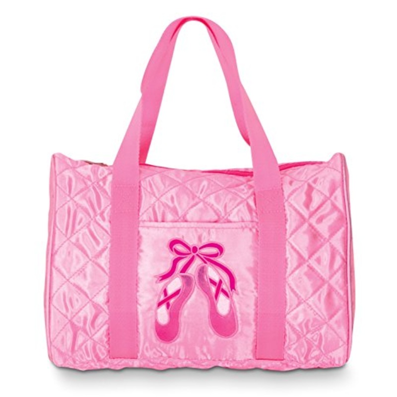 Pink Quilted Satin Duffel