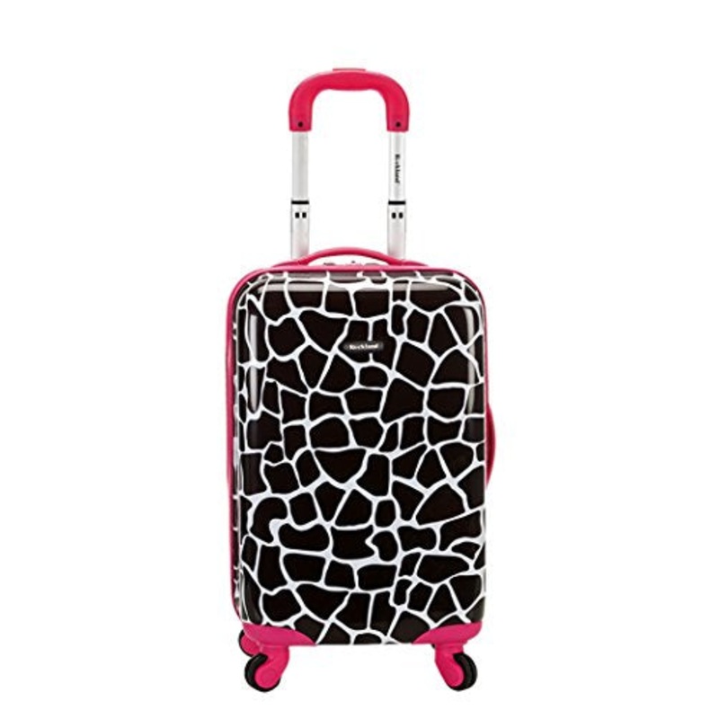 Rockland 20 Inch Carry On Skin, Pink Giraffe, One Size