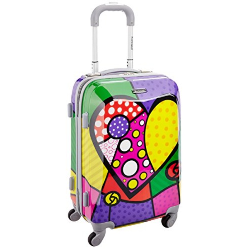 Rockland 20 Inch Polycarbonate Carry On, Heart, One Size