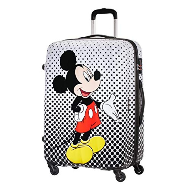 American Tourister Disney Legends - Spinner Large Alfatwist Suitcase, 75 cm, 88 liters, Multicolour (Mickey Mouse Polka Dot)