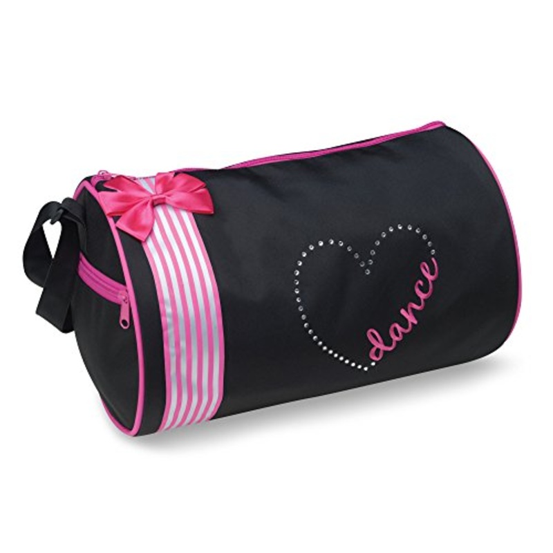 Dansbagz By Danshuz Women'S Dance Heart Duffel Bag, Black, Pink, Os