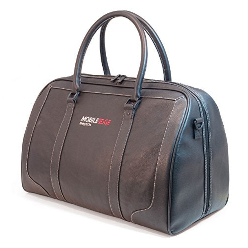 Mobile Edge - Deluxe Leather Duffel - Black (Me-Lgb1)