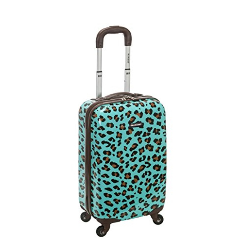 Rockland 20 Inch Carry On Skin, Blue Leopard, One Size