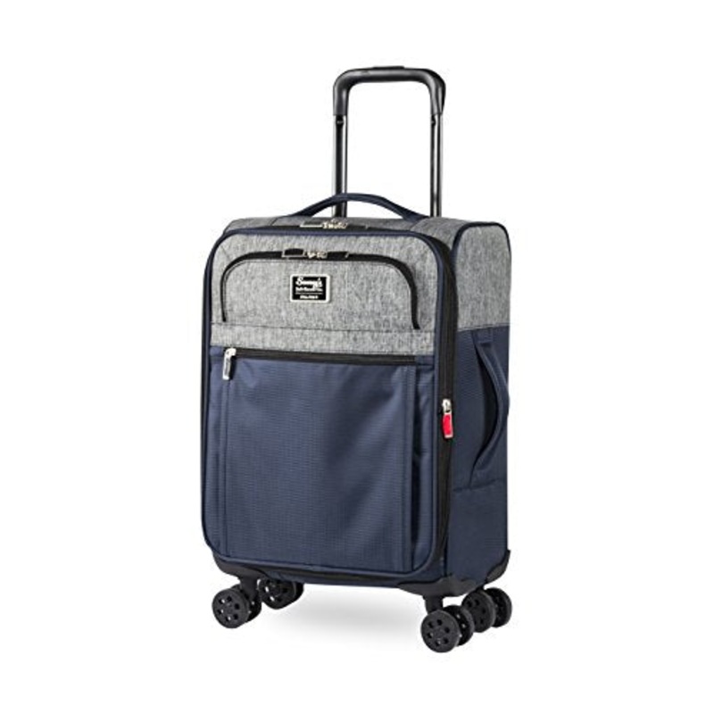 Sammy'S Soft Goods Co. Duluth Expandable 20" Suitcase, Navy/Grey