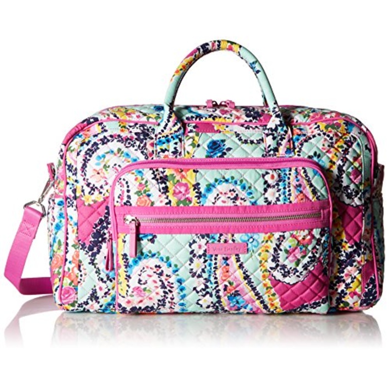 Vera Bradley Iconic Compact Weekender Travel Bag-Signature, Wildflower Paisley