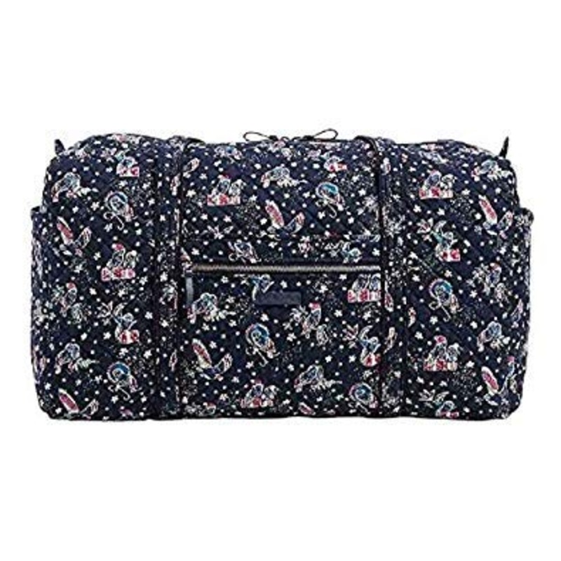 Vera Bradley Iconic Large Travel Duffel in Holiday Owls, Signature Cotton