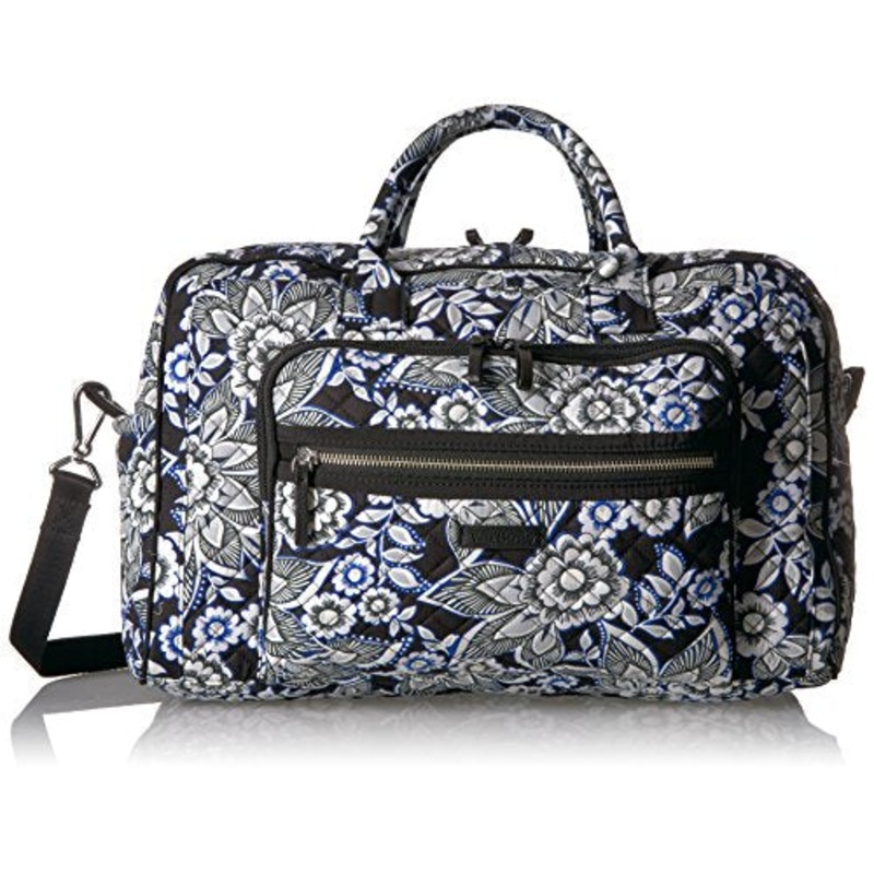 Vera Bradley Women'S Iconic Compact Weekender Travel Bag, Snow Lotus