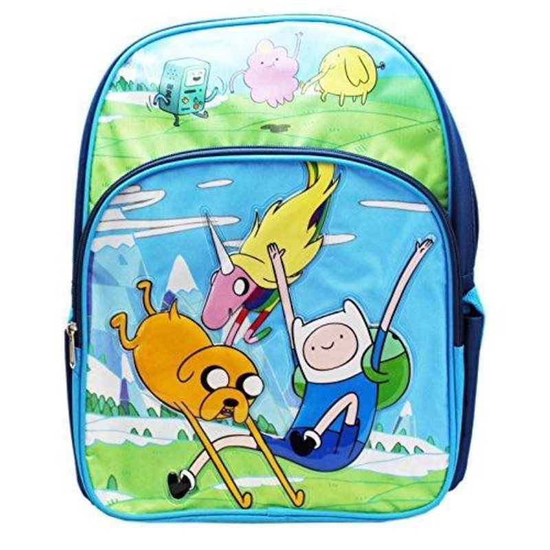 Adventure Time Jake, Finn, And Lady Rainicorn Full Size Kids Backpack (16In)
