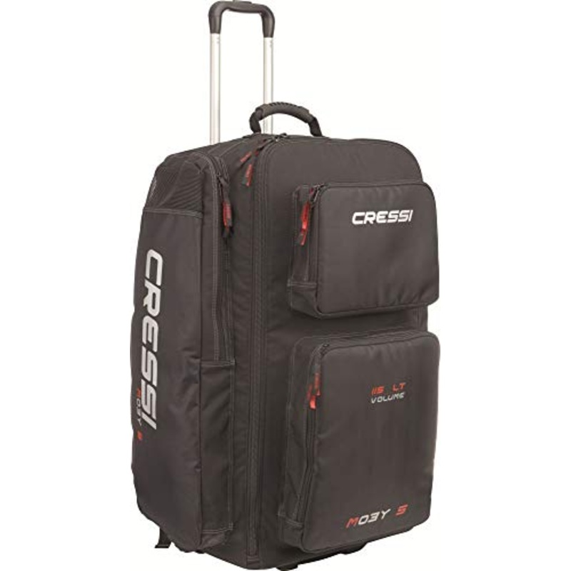 Cressi Strong Large Capacity Trolley Bag 115L with Backpack Straps | Moby 5 designed in Italy