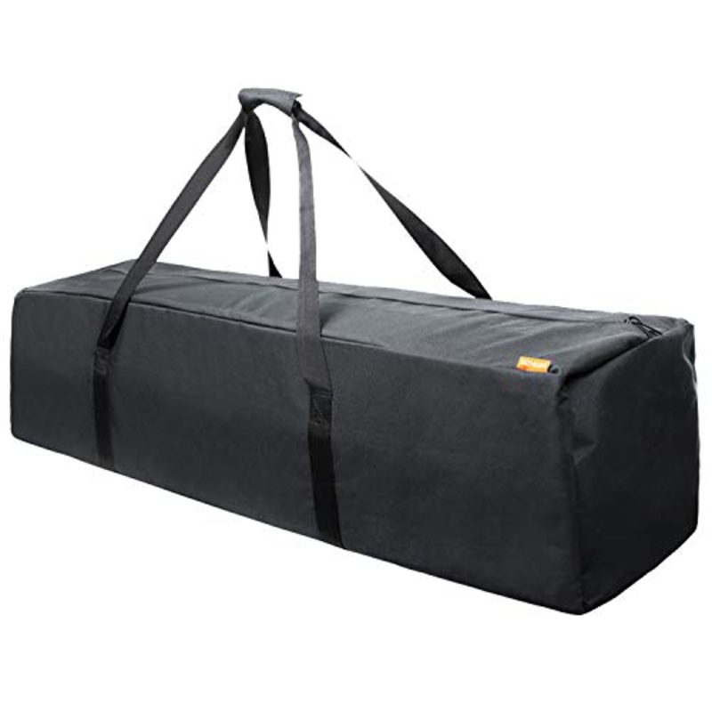 INFANZIA 45 Inch Zipper Duffel Travel Sports Equipment Bag, Waterproof Oversize, Black