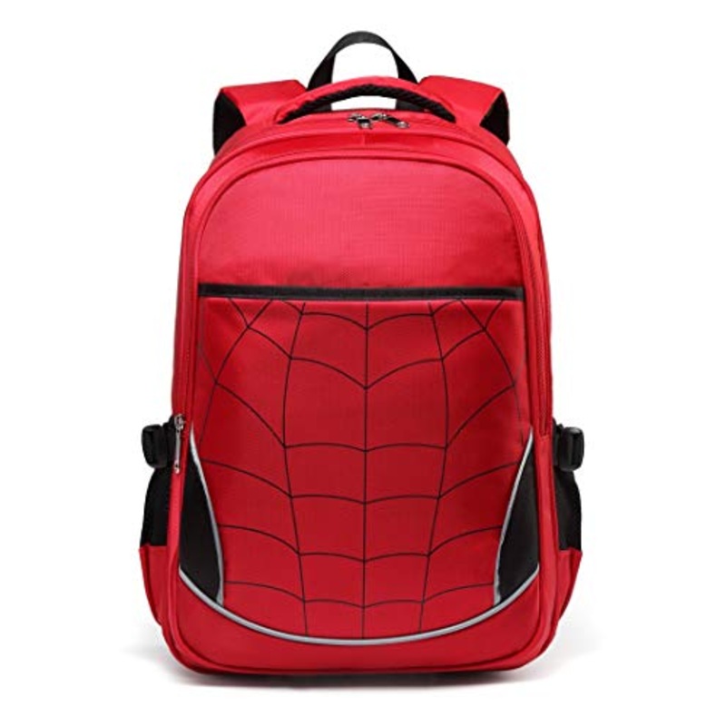 Kids Backpack for Boys Elementary School Bags Durable Kindergarten Bookbags (Red)