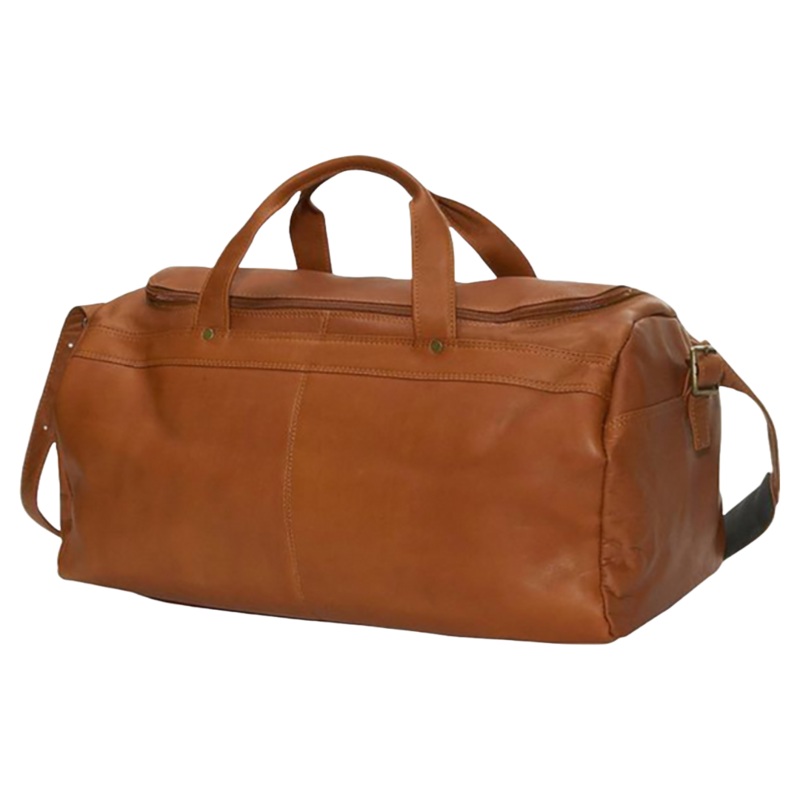 David King- 19 Simple  Zippered Leather Duffel (SKU 300)
