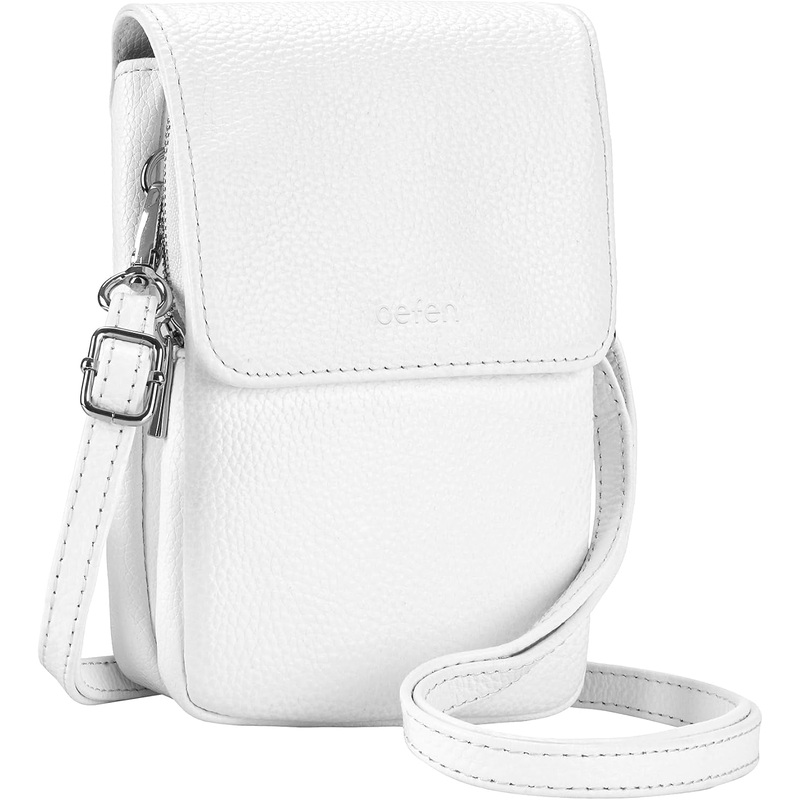 Genuine Leather Crossbody Phone Bags with Adjustable Strap & Magnetic Closure