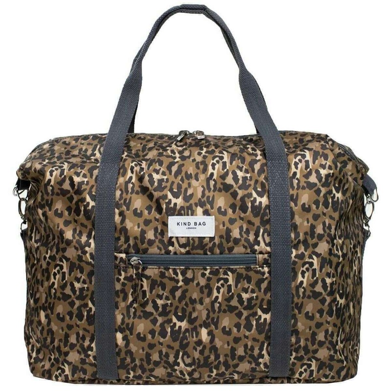 Kind Bag London Weekender Bag - Leopard Brown