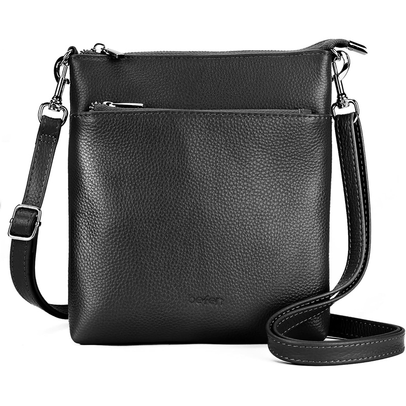 Befen Genuine Leather Small Crossbody Purses for Women Travel Cross Body Bags Lightweight with Adjustable Shoulder Strap