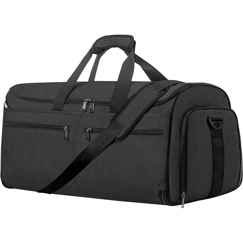 Convertible Carry on Garment Duffel Bag with Shoe Compartment, 2 in 1 Hanging Travel Suit Bags