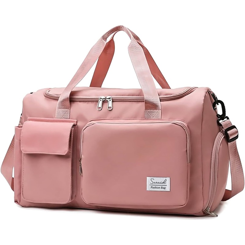 Duffel Bag with Shoes Compartment & Dry Wet Separated Pocket, Sports Gym Handbag