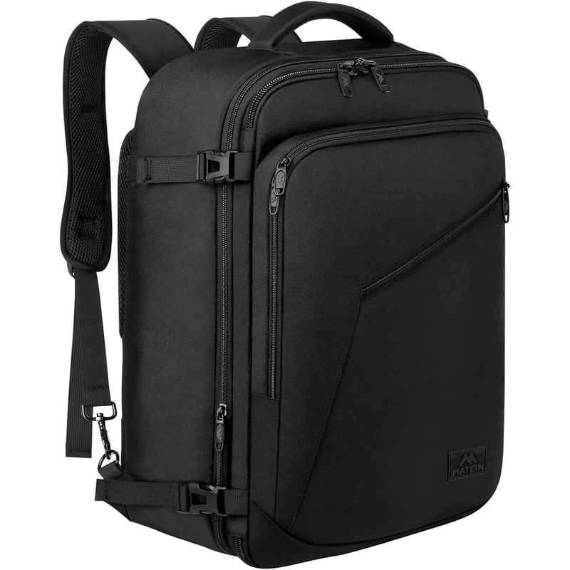 Expandable Carry on Backpack, TSA-Approved Weekend Travel Backpack, 40L, Black