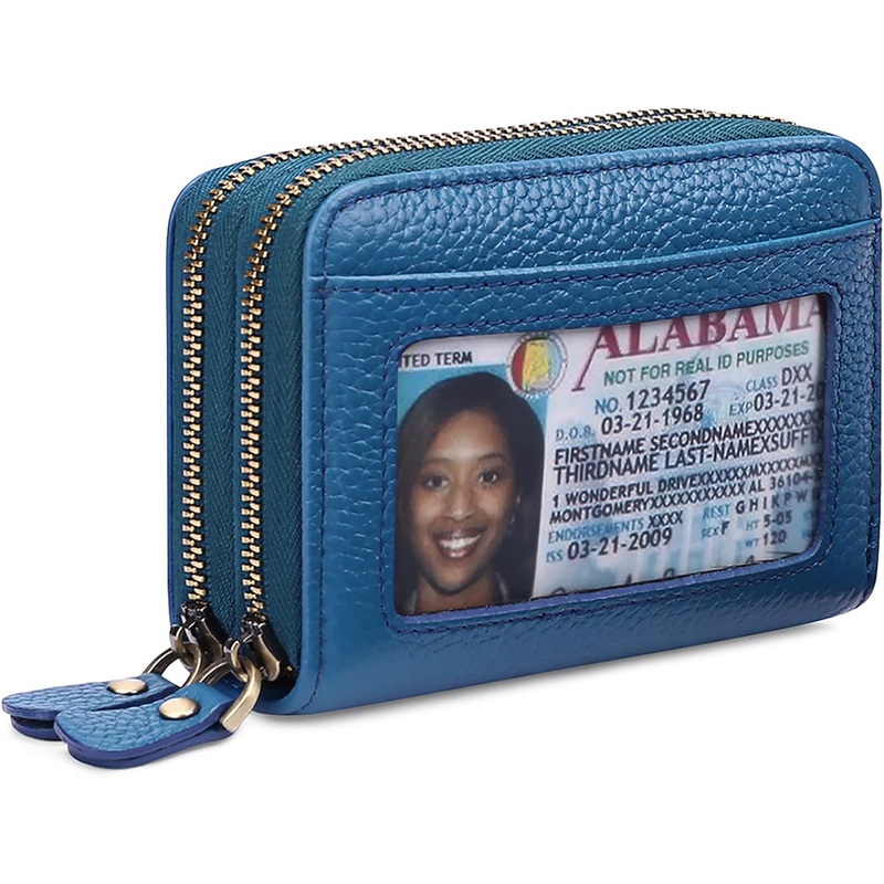 Genuine Leather Accordion Small Wallet for Women