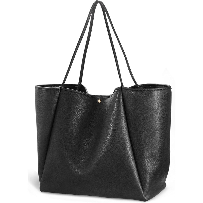Oversize Pu Leather Tote Bag for Women Weekend Travel Handbag