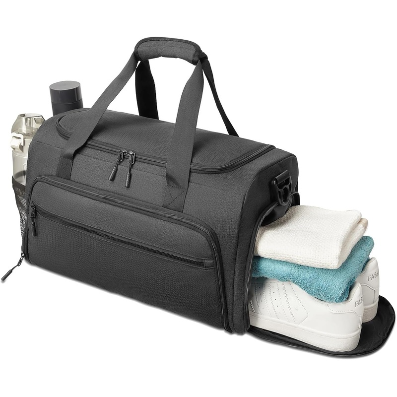 Sports Gym Bag with Shoes Compartment Weekend Duffel Bag, Unisex