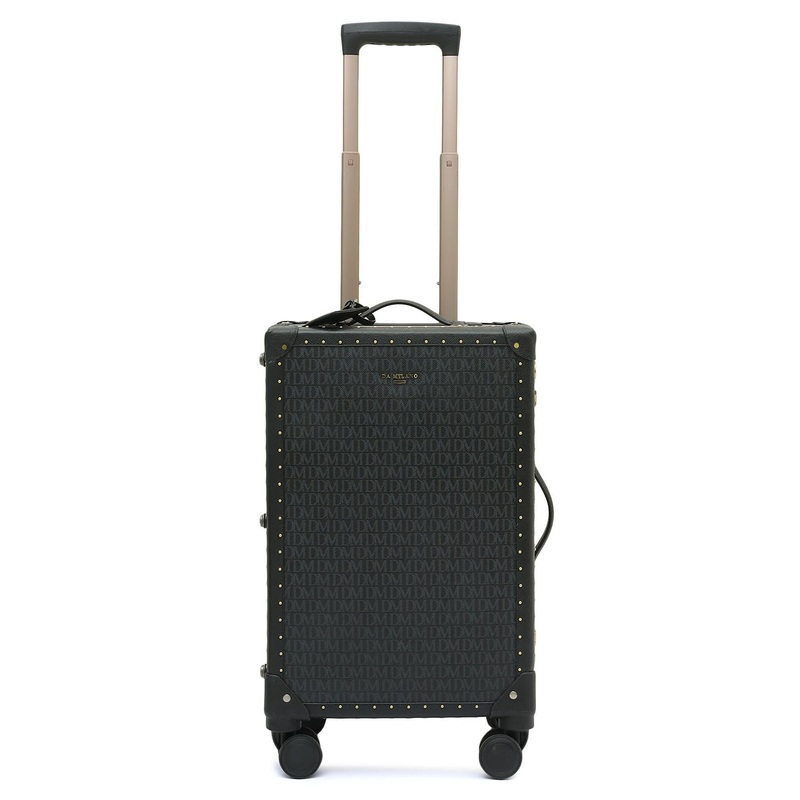 Monogram Franzy Leather Trunk Trolley  - Black